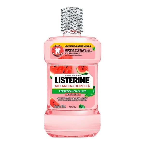 Imagem de Antisséptico Bucal S Álcool Melancia Hortelã 500ml Listerine