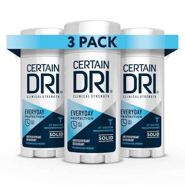 Imagem de Antitranspirante Certain Dri Everyday Strength 72h 80mL, pacote com 3