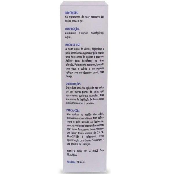 Imagem de Antitranspirante SPRAY S/ Suor Sudorese Hiperidrose Transpirex 60ML