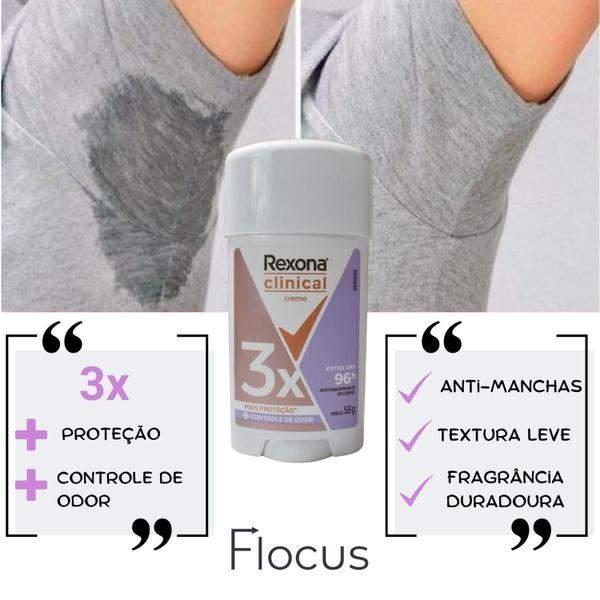 Imagem de Antitranspirantes Rexona Clinical Extra Dry Classic Creme