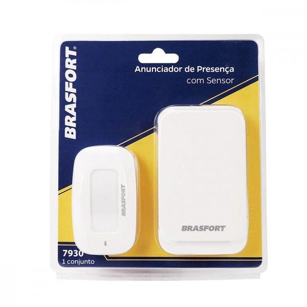 Imagem de Anunciador De Presenca Brasfort Com Sensor Branco 7930