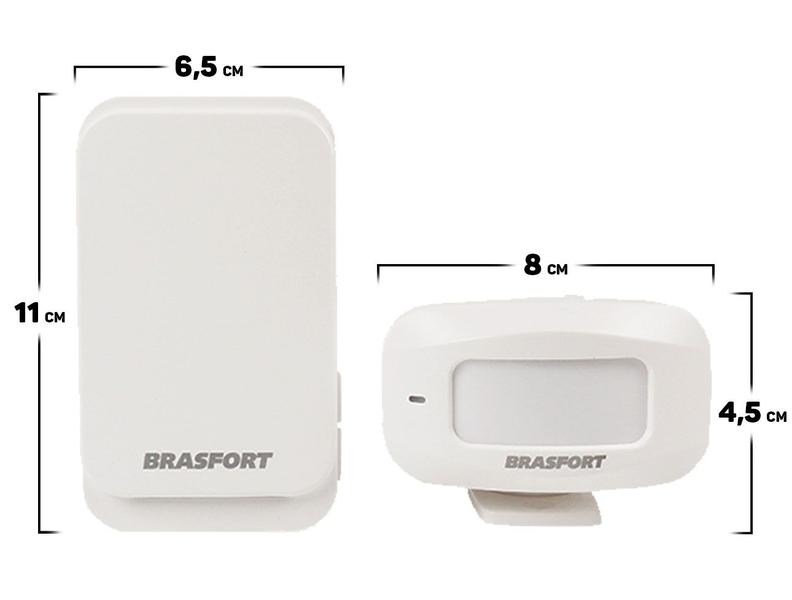 Imagem de Anunciador Sensor De Presença Campainha Alcance De 100 Metros Com 52 Tipos De Som Brasfort