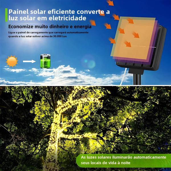 Imagem de Ao Ar Livre Solar Led Luz Da Corda De Fadas 102m 52m 32m 22m 12m 7m Jardim Festão Lâmpada Decoração