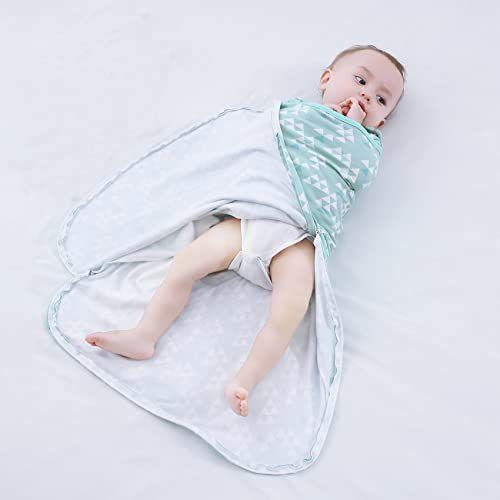 Imagem de AOUHA Sleepsack Swaddle,Ajustável Wearable Baby Sleep Sack XL, Miracle Swaddle for Babies Large,100%Cotton,6-12 Months (Verde)