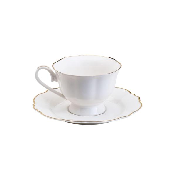 Imagem de Ap jantar 42pc porcelana maldivas branco c/fio dourado wolff