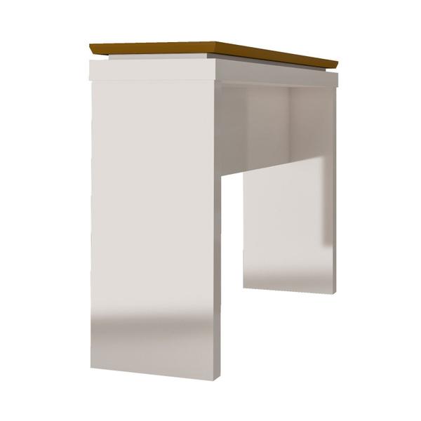 Aparador 120cm Moon Tamburato 50mm Off White/Cedro - Artely Imagem de Aparador 120cm Moon Tamburato 50mm Off White/Cedro