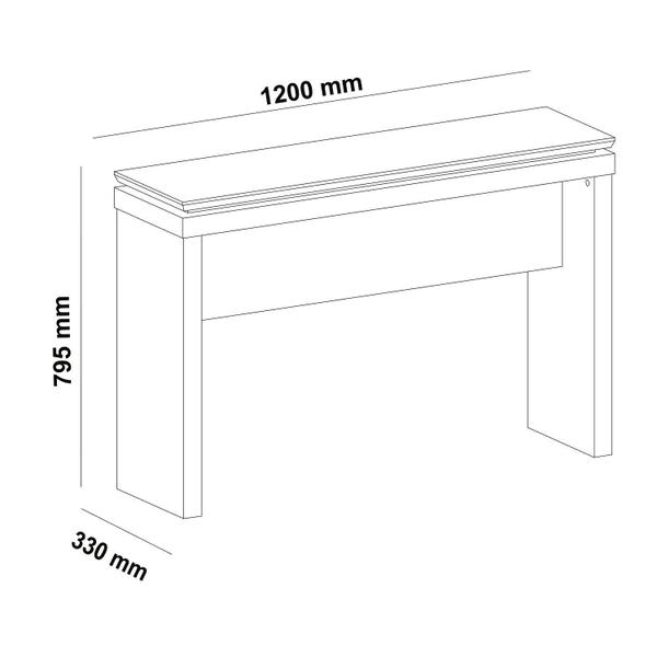 Aparador 120cm Moon Tamburato 50mm Off White/Cedro - Artely Imagem de Aparador 120cm Moon Tamburato 50mm Off White/Cedro