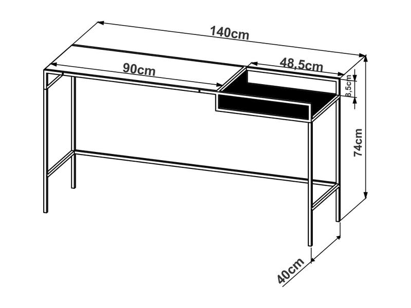 Imagem de Aparador 140cm York Aço Expandido Industrial Artesano