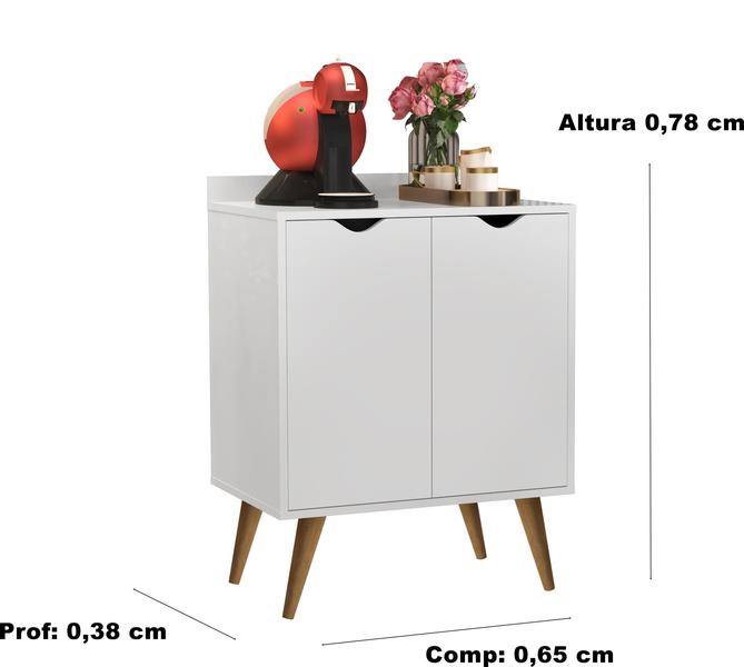 Imagem de Aparador 2 Portas Buffet Cava Poncho Pés Palito - Várias Cores - Comprar Moveis para sua Casa