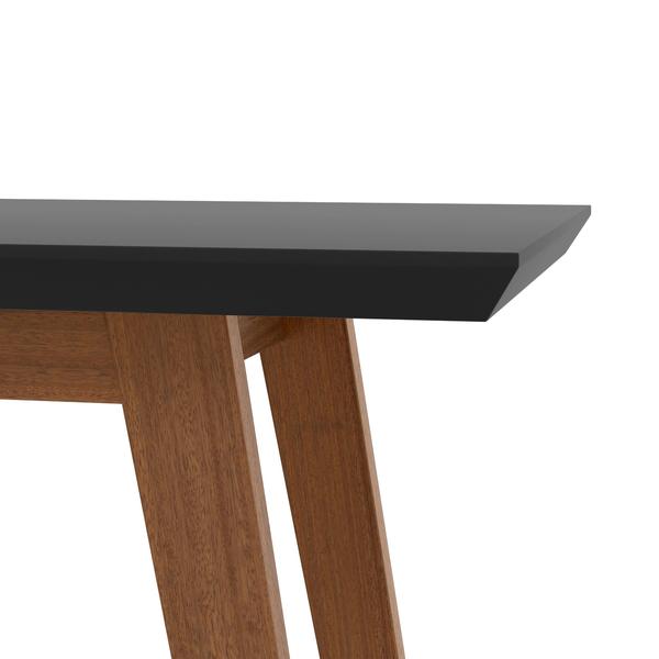 Aparador 9040 Hall sala 90cm tampo MDF 30 pés madeira Preto/Amadeirado OFERTAMO Imagem de Aparador 9040 Hall sala 90cm tampo MDF 30 pés madeira Preto/Amadeirado OFERTAMO