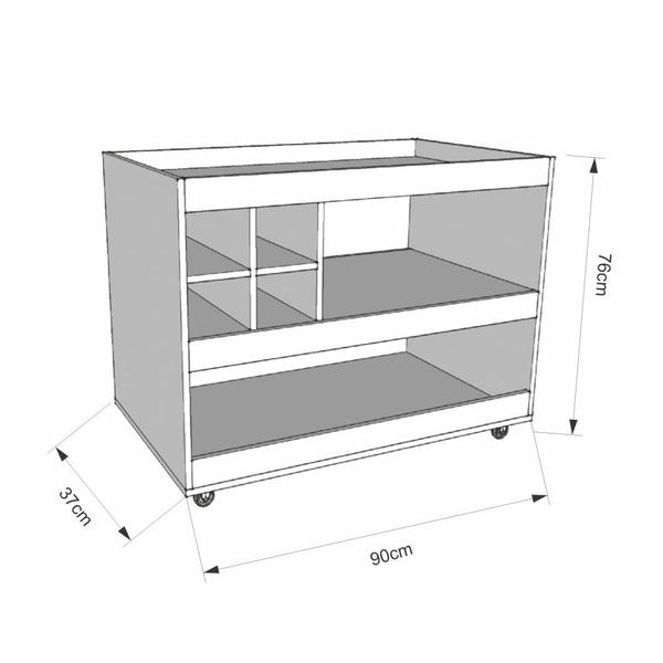 Imagem de Aparador Adega Bar JB 4050 Luxo cor Branco - Comprar Moveis Em Casa