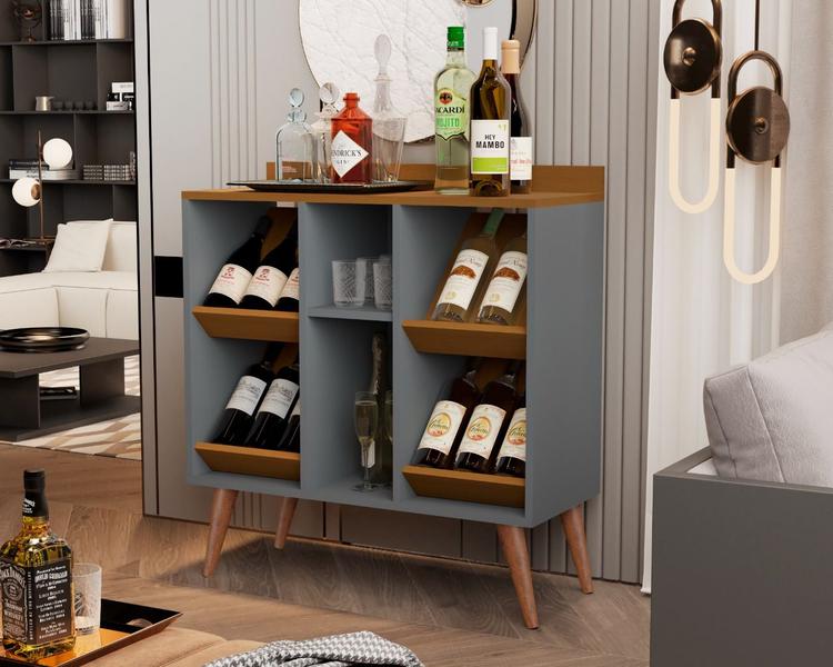 Aparador Adega Bar Petrux Pés Palito Onix / Nature - Comprar Móveis em Casa Imagem de Aparador Adega Bar Petrux Pés Palito Onix / Nature - Comprar Móveis em Casa