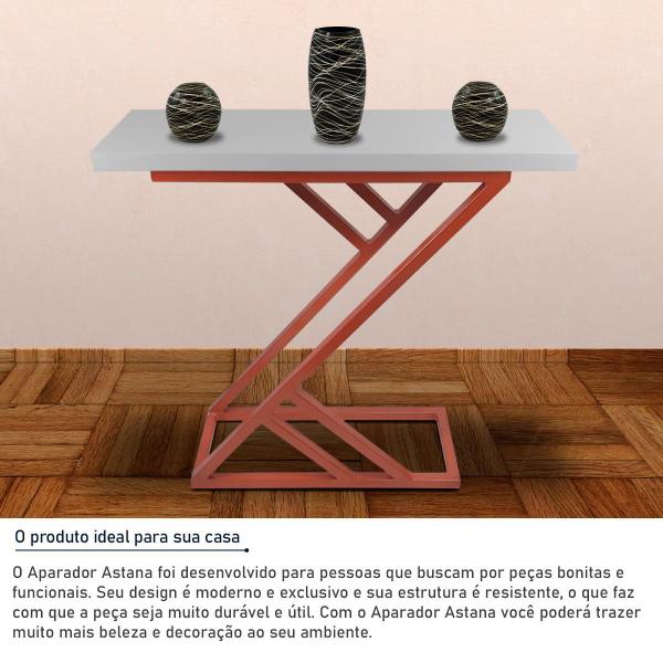 Aparador Astana Para Sala Quarto Cobre e Branco - Genus Móveis Imagem de Aparador Astana Para Sala Quarto Cobre e Branco