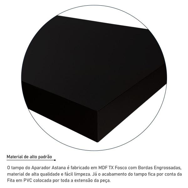 Aparador Astana Para Sala Quarto Prata e Preto - Genus Móveis Imagem de Aparador Astana Para Sala Quarto Prata e Preto