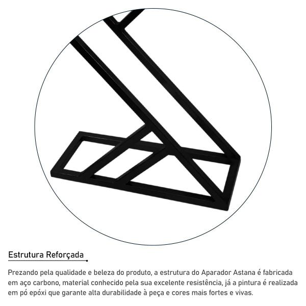 Aparador Astana Para Sala Quarto Preto e Branco - Genus Móveis Imagem de Aparador Astana Para Sala Quarto Preto e Branco