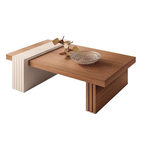 Aparador Astro e Mesa de Centro Luna Nature Off White HB Móveis - HB Moveis Imagem de Aparador Astro e Mesa de Centro Luna Nature Off White HB Móveis