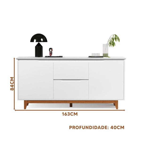 Aparador Buffet 2 Portas 2 Gavetas Branco Freijó Flex Fausto Shop JM - E.J Imagem de Aparador Buffet 2 Portas 2 Gavetas Branco Freijó Flex Fausto Shop JM