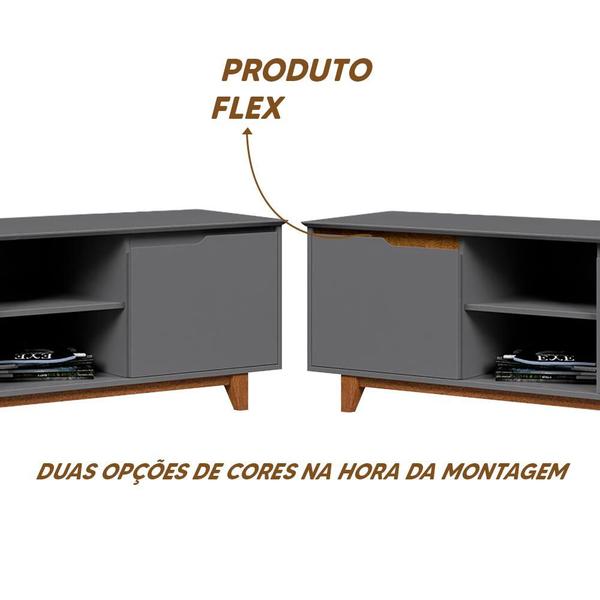 Imagem de Aparador Buffet 2 Portas Cinza Freijó Flex Aspen Shop Jm