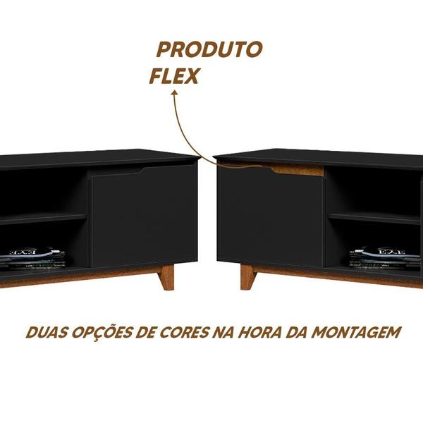 Imagem de Aparador Buffet 2 Portas Preto Freijó Flex Aspen Shop Jm