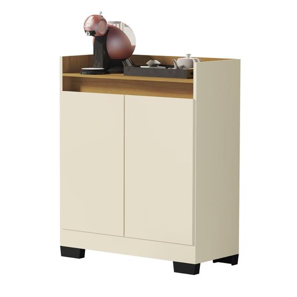 Aparador Buffet 2 Portas Real Perola Com Bege - Rede Móveis - REDE MOVEIS Imagem de Aparador Buffet 2 Portas Real Perola Com Bege - Rede Móveis