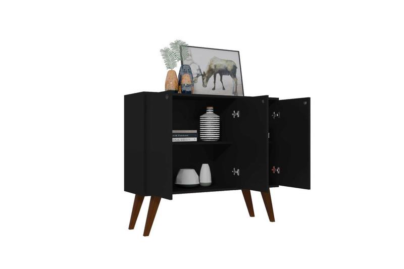 Aparador Buffet 3 Portas Brienza Preto - Brienza Movelaria Imagem de Aparador Buffet 3 Portas Brienza Preto