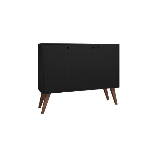 Aparador Buffet 3 Portas Brienza Preto - Brienza Movelaria Imagem de Aparador Buffet 3 Portas Brienza Preto