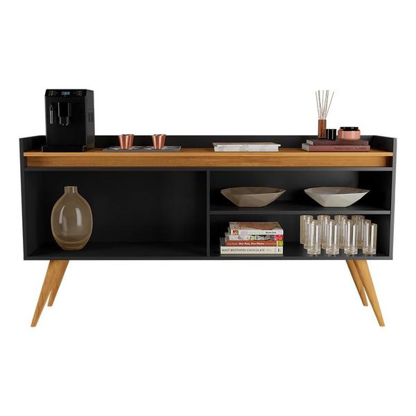 Aparador Buffet 4 Portas Preto Mel Gold Primus Imagem de Aparador Buffet 4 Portas Preto Mel Gold Primus