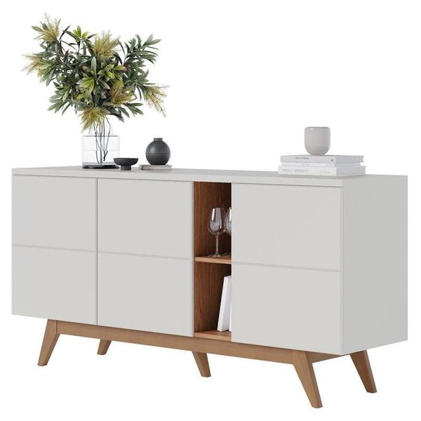 Imagem de Aparador Buffet Ambiente Noronha Off White Matte Freijó - Colibri