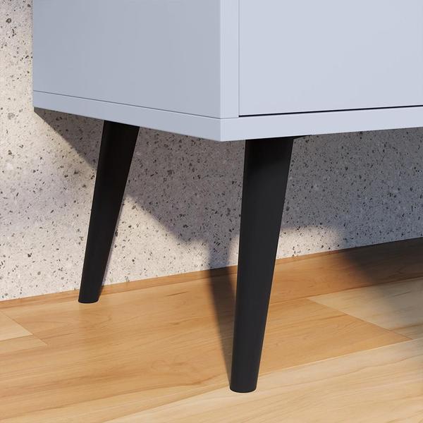 Imagem de Aparador Buffet Balcão Compacto 90 cm Multiuso Decoração Sala Jantar Estar Escritório Wood New- Branco - RPM Móveis