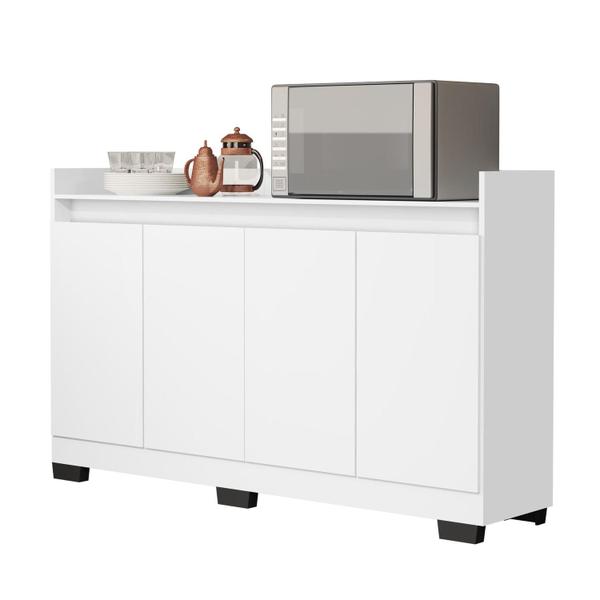 Aparador Buffet Cantinho Café Balcão Sala Retro Industrial 4 Portas Prateleiras - Quality ...