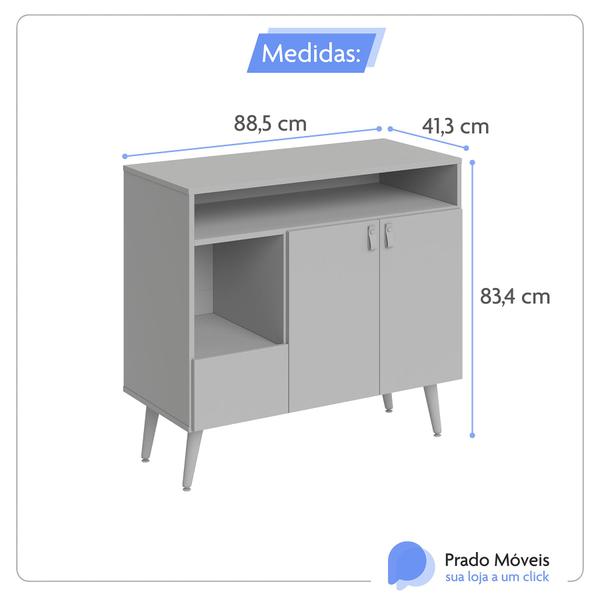 Imagem de Aparador Buffet Cantinho Do Café 2 Portas 1 Nicho Havana