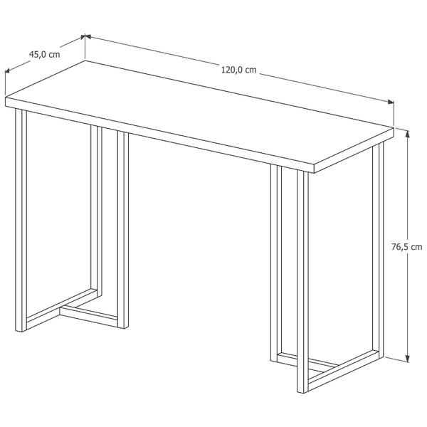 Imagem de Aparador Buffet Cantinho do Café Estilo Industrial Mali 1.20m Salão Beleza Recepção Escritorio