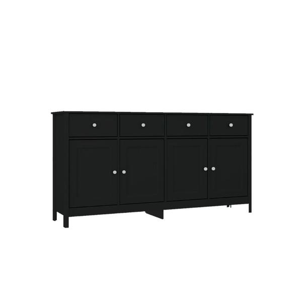 Imagem de Aparador Buffet Ditália 4 Portas 4 Gavetas R-626 Preto Cozy