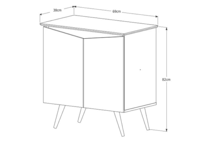 Aparador Buffet Encanto 2 Portas Retrô OffWhite Com Nature - Rede Móveis Imagem de Aparador Buffet Encanto 2 Portas Retrô OffWhite Com Nature