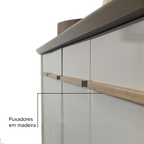 Imagem de Aparador Buffet Opala 4 Portas Para Sala Gourmet Com Prateleira Para Decoração Guardar Útencilios