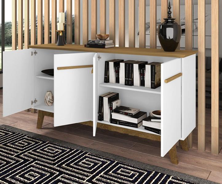 Aparador Buffet Opala Cinamomo Com Branco Bechara Móveis Imagem de Aparador Buffet Opala Cinamomo Com Branco Bechara Móveis