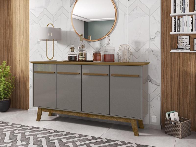 Aparador Buffet Opala Cinamomo/Titanium Bechara Móveis Imagem de Aparador Buffet Opala Cinamomo/Titanium Bechara Móveis