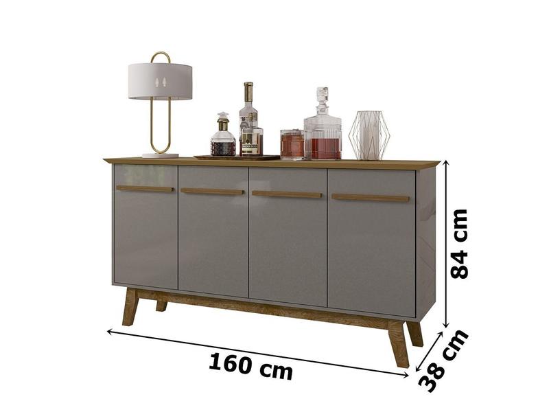 Aparador Buffet Opala Cinamomo/Titanium Bechara Móveis Imagem de Aparador Buffet Opala Cinamomo/Titanium Bechara Móveis