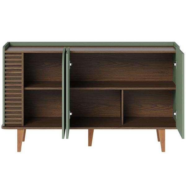 Aparador Buffet Para Sala de Jantar 3 Portas Elora C04 Hortelã Amêndoa - Lyam Decor Imagem de Aparador Buffet Para Sala de Jantar 3 Portas Elora C04 Hortelã Amêndoa - Lyam Decor