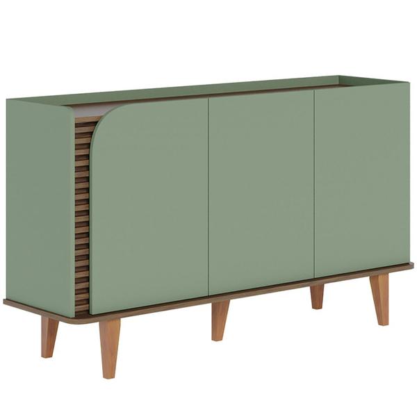 Aparador Buffet Para Sala de Jantar 3 Portas Elora C04 Hortelã Amêndoa - Lyam Decor Imagem de Aparador Buffet Para Sala de Jantar 3 Portas Elora C04 Hortelã Amêndoa - Lyam Decor