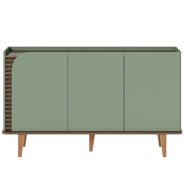 Aparador Buffet Para Sala de Jantar 3 Portas Elora C04 Hortelã Amêndoa - Lyam Decor Imagem de Aparador Buffet Para Sala de Jantar 3 Portas Elora C04 Hortelã Amêndoa - Lyam Decor