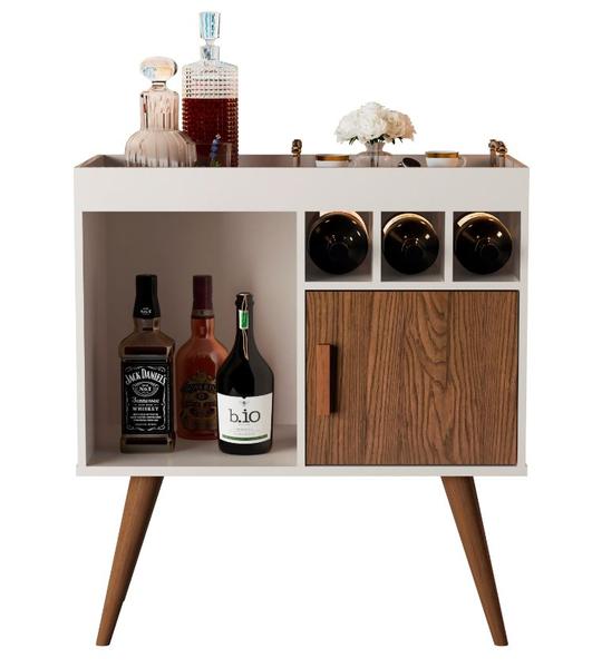 Aparador Buffet Paris cor Off White / Freijó - Comprar Móveis em Casa Imagem de Aparador Buffet Paris cor Off White / Freijó