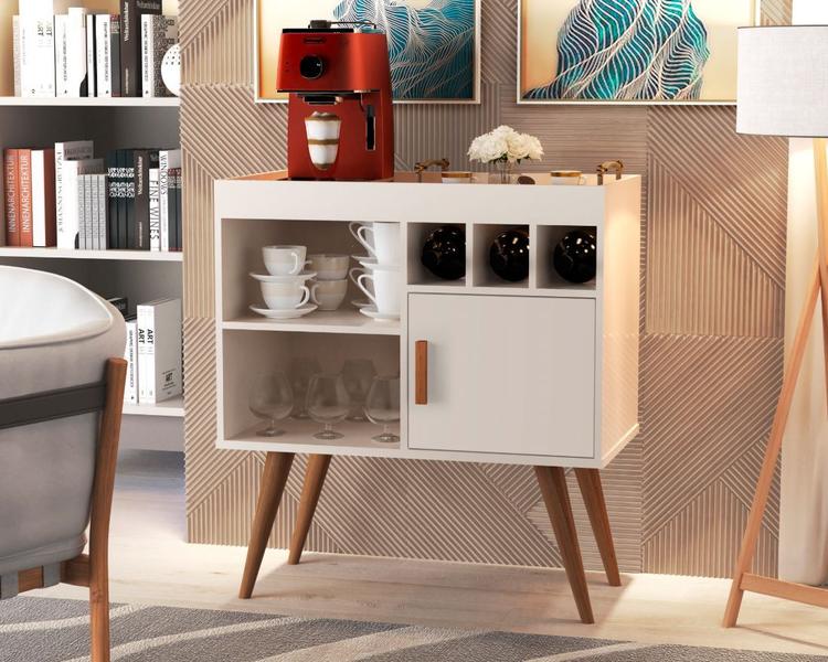Aparador Buffet Paris Pés Palito Estilo Retrô cor Off White - Comprar Móveis em Casa Imagem de Aparador Buffet Paris Pés Palito Estilo Retrô cor Off White - Comprar Móveis em Casa