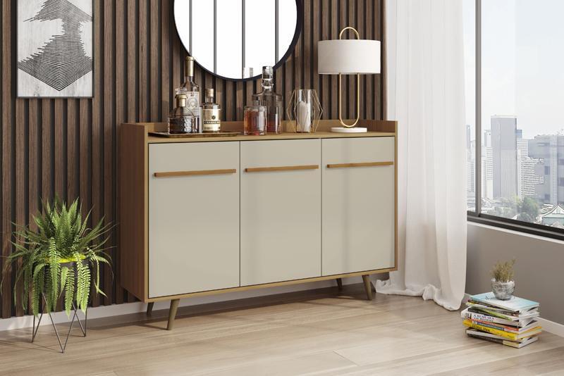 Aparador Buffet Quartzo Cinamomo/Off-White - Bechara Imagem de Aparador Buffet Quartzo Cinamomo/Off-White - Bechara