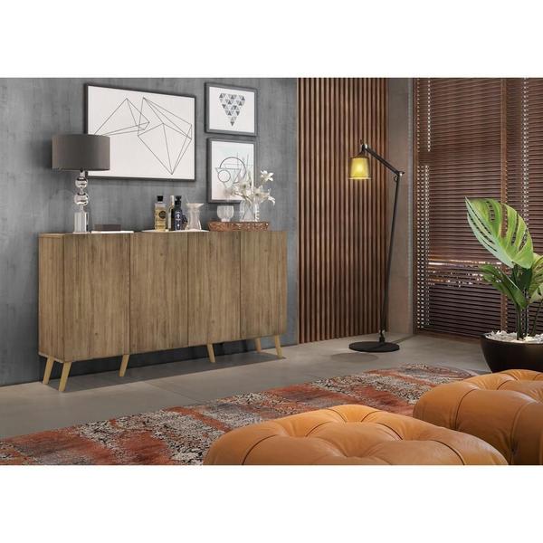 Imagem de Aparador Buffet Retrô Multimóveis Veneza 4 Portas FG3556 Rustic/Natural