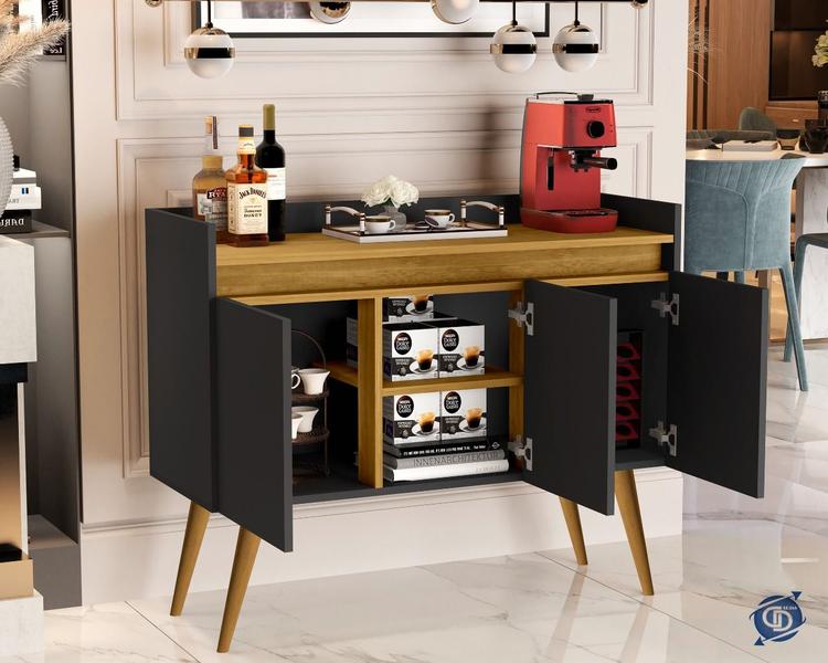 Aparador Buffet Sala 3 Portas Luxo Prime - Várias Cores - JM Casa dos Móveis Imagem de Aparador Buffet Sala 3 Portas Luxo Prime - Várias Cores - JM Casa dos Móveis