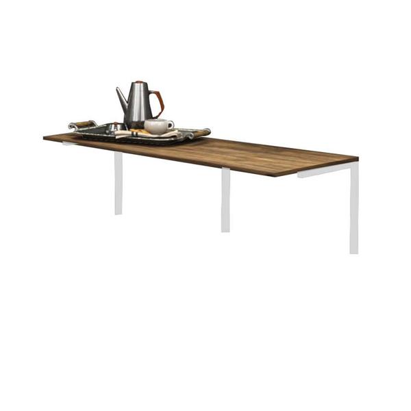 Imagem de Aparador Buffet Suspenso de Parede 120cm Café Suporte Branco MDF Castanho - Ahz Móveis