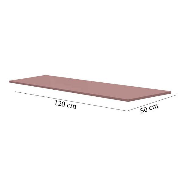 Imagem de Aparador Buffet Suspenso de Parede 120cm Café Suporte Branco MDF Rose - Ahazzo Móveis