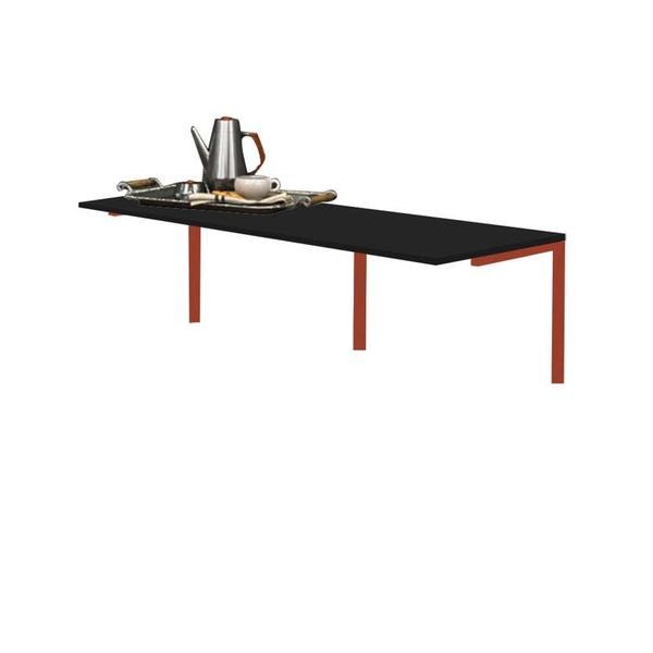 Imagem de Aparador Buffet Suspenso de Parede 120cm Café Suporte Bronze MDF Preto - Ahz Móveis