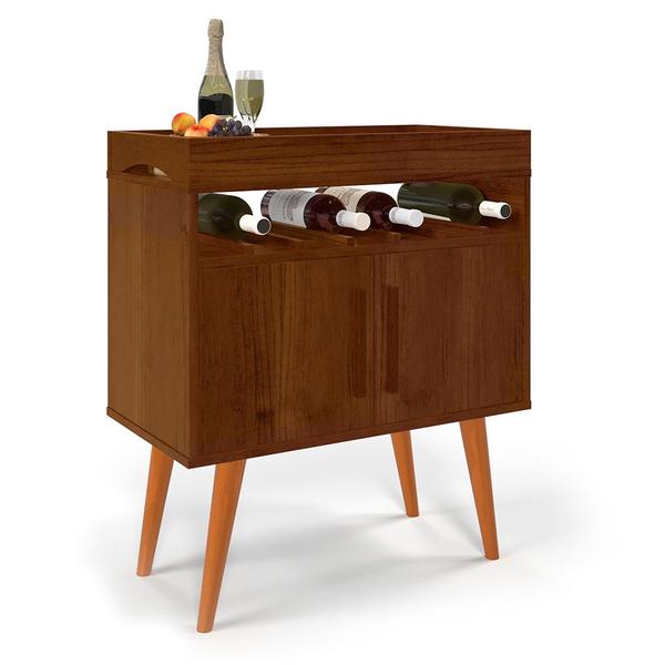 Aparador Café Drink com Portas Pés em Madeira Canela - Ofertamo Imagem de Aparador Café Drink com Portas Pés em Madeira Canela